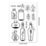 Craspire Plant Wishing Bottle Clear Stamps Silicone Stamp Cards for Card Making Decoration and DIY Scrapbooking