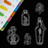 Craspire Plant Wishing Bottle Clear Stamps Silicone Stamp Cards for Card Making Decoration and DIY Scrapbooking