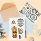 Craspire PVC Plastic Stamps, for DIY Scrapbooking, Photo Album Decorative, Cards Making, Stamp Sheets, Film Frame, Elements of Spring Festival, 16x11x0.3cm