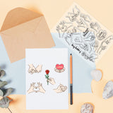 Craspire PVC Plastic Stamps, for DIY Scrapbooking, Photo Album Decorative, Cards Making, Stamp Sheets, Film Frame, Cat Pattern, 16x11x0.3cm