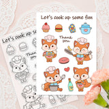 Craspire PVC Plastic Stamps, for DIY Scrapbooking, Photo Album Decorative, Cards Making, Stamp Sheets, Film Frame, Fox Pattern, 16x11x0.3cm