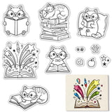 Craspire PVC Plastic Stamps, for DIY Scrapbooking, Photo Album Decorative, Cards Making, Stamp Sheets, Cat Pattern, 16x11x0.3cm