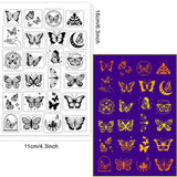 Craspire PVC Plastic Stamps, for DIY Scrapbooking, Photo Album Decorative, Cards Making, Stamp Sheets, Butterfly Pattern, 16x11x0.3cm