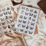 Craspire PVC Plastic Stamps, for DIY Scrapbooking, Photo Album Decorative, Cards Making, Stamp Sheets, Butterfly Pattern, 16x11x0.3cm