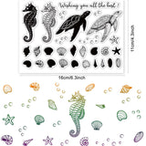 Craspire PVC Plastic Stamps, for DIY Scrapbooking, Photo Album Decorative, Cards Making, Stamp Sheets, Sea Animals, 16x11x0.3cm