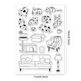 Craspire PVC Plastic Stamps, for DIY Scrapbooking, Photo Album Decorative, Cards Making, Stamp Sheets, Cat Pattern, 160x110x3mm