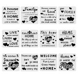 CRASPIRE Plastic Drawing Painting Stencils Templates Sets, Mixed Patterns, 30x30cm, 12pcs/set