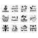 CRASPIRE Plastic Drawing Painting Stencils Templates Sets, Word, 30x30cm, 12pcs/set