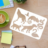 CRASPIRE Plastic Drawing Painting Stencils Templates Sets, Animal Pattern, 21x29.7cm, 12pcs/set