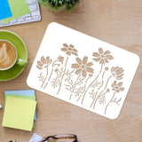 CRASPIRE Plastic Drawing Painting Stencils Templates Sets, Floral Pattern, 21x29.7cm, 12pcs/set