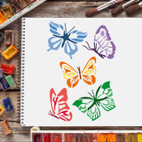 CRASPIRE Plastic Drawing Painting Stencils Templates Sets, Butterfly Pattern, 29.7x21cm, 9pcs/set