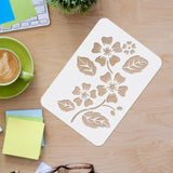 CRASPIRE Plastic Drawing Painting Stencils Templates Sets, Flower Pattern, 29.7x21cm, 9pcs/set