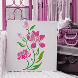 CRASPIRE Plastic Drawing Painting Stencils Templates Sets, Flower Pattern, 29.7x21cm, 9pcs/set