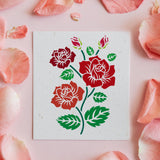 CRASPIRE Plastic Drawing Painting Stencils Templates Sets, Flower Pattern, 29.7x21cm, 9pcs/set