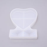 Heart Photo Frame Silicone Molds, Resin Casting  Molds, For UV Resin, Epoxy Resin Jewelry Making, White, 190x158x33mm