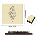 CRASPIRE Wood Cutting Dies, with Steel, for DIY Scrapbooking/Photo Album, Decorative Embossing DIY Paper Card, Leaf Pattern, 10x10cm