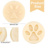 Dog Paw Shape Key Ring Hanging Plastic Mold, with Die Cutting Template, For DIY Leather Craft, Moccasin, 60x14mm