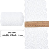 5 Yards Lace Roll White Cotton Lace Trim Fabric 4 Wide for Dress Tablecloth Hair Band Wedding Festival Event Decorations