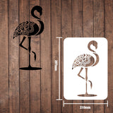 CRASPIRE Plastic Drawing Painting Stencils Templates, Rectangle, Flamingo Pattern, 297x210mm