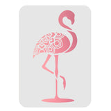 CRASPIRE Plastic Drawing Painting Stencils Templates, Rectangle, Flamingo Pattern, 297x210mm