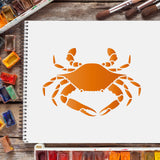 CRASPIRE Plastic Drawing Painting Stencils Templates, Rectangle, Crab Pattern, 297x210mm