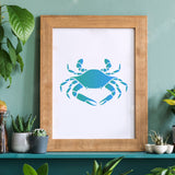 CRASPIRE Plastic Drawing Painting Stencils Templates, Rectangle, Crab Pattern, 297x210mm