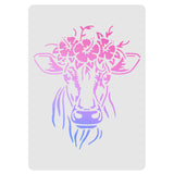 CRASPIRE Plastic Drawing Painting Stencils Templates, Rectangle, Cow Pattern, 297x210mm