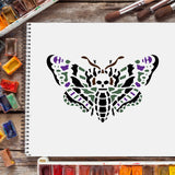 CRASPIRE Plastic Drawing Painting Stencils Templates, Rectangle, Butterfly Farm, 297x210mm