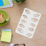 CRASPIRE Plastic Drawing Painting Stencils Templates, Rectangle, Eye Pattern, 297x210mm