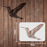 CRASPIRE Plastic Drawing Painting Stencils Templates, Rectangle, Bird Pattern, 297x210mm