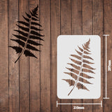 CRASPIRE Plastic Drawing Painting Stencils Templates, Rectangle, Leaf Pattern, 297x210mm