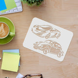 CRASPIRE Plastic Drawing Painting Stencils Templates, Rectangle, Car Pattern, 297x210mm