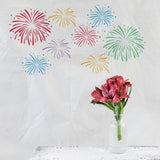 CRASPIRE Plastic Drawing Painting Stencils Templates, Rectangle, Fireworks Pattern, 297x210mm