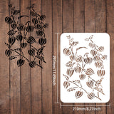 CRASPIRE Plastic Drawing Painting Stencils Templates, Rectangle, Flower Pattern, 297x210mm