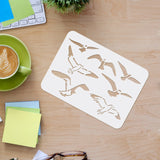 CRASPIRE Plastic Drawing Painting Stencils Templates, Rectangle, Bird Pattern, 297x210mm