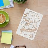 CRASPIRE Plastic Drawing Painting Stencils Templates, Rectangle, Dog Pattern, 297x210mm