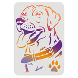 CRASPIRE Plastic Drawing Painting Stencils Templates, Rectangle, Dog Pattern, 297x210mm