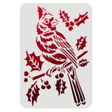 CRASPIRE Plastic Drawing Painting Stencils Templates, Rectangle, Bird Pattern, 297x210mm