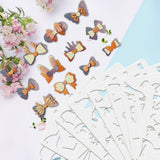 CRASPIRE Plastic Drawing Painting Stencils Templates, Bowknot Pattern, 25x20cm, 12pcs/set