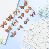 CRASPIRE Plastic Drawing Painting Stencils Templates, Bowknot Pattern, 25x20cm, 12pcs/set