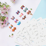 CRASPIRE Plastic Drawing Painting Stencils Templates, Bowknot Pattern, 25x20cm, 12pcs/set