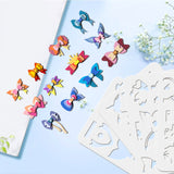 CRASPIRE Plastic Drawing Painting Stencils Templates, Bowknot Pattern, 25x20cm, 12pcs/set