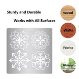 CRASPIRE Stainless Steel Cutting Dies Stencils, for DIY Scrapbooking/Photo Album, Decorative Embossing DIY Paper Card, Flower Pattern, 16x16x0.05cm