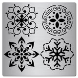 CRASPIRE Stainless Steel Cutting Dies Stencils, for DIY Scrapbooking/Photo Album, Decorative Embossing DIY Paper Card, Flower Pattern, 16x16x0.05cm