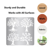 CRASPIRE Stainless Steel Cutting Dies Stencils, for DIY Scrapbooking/Photo Album, Decorative Embossing DIY Paper Card, Stainless Steel Color, Tree Pattern, 160x160x0.5mm