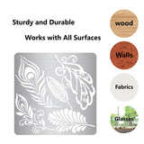 CRASPIRE Stainless Steel Cutting Dies Stencils, for DIY Scrapbooking/Photo Album, Decorative Embossing DIY Paper Card, Stainless Steel Color, Leaf Pattern, 160x160x0.5mm