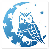 CRASPIRE PET Plastic Drawing Painting Stencils Templates, Square, White, Owl Pattern, 30x30cm