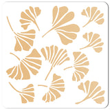 CRASPIRE PET Plastic Drawing Painting Stencils Templates, Square, White, Leaf Pattern, 30x30cm