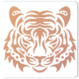 CRASPIRE PET Plastic Drawing Painting Stencils Templates, Square, White, Tiger Pattern, 30x30cm