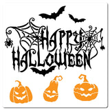 CRASPIRE PET Plastic Drawing Painting Stencils Templates, Square, White, Halloween Themed Pattern, 30x30cm